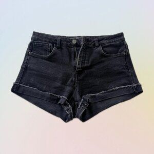 ZARA - Trafaluc High-Waisted Denim Shorts - Black